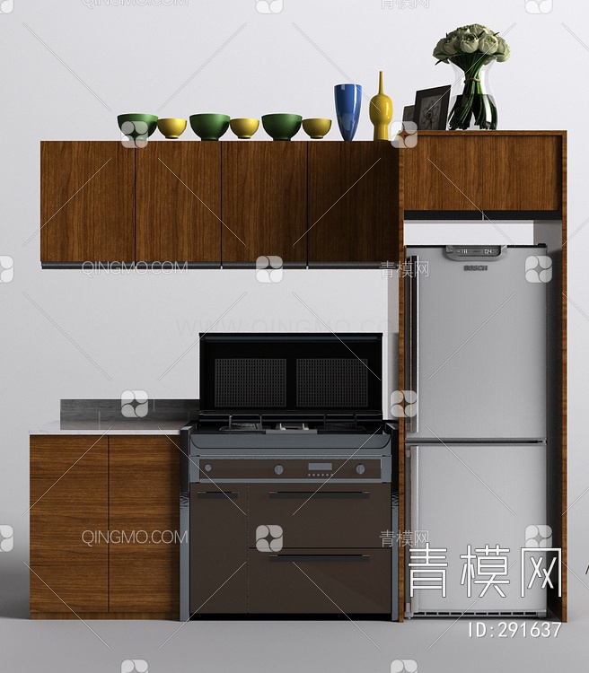 厨房橱柜3D模型下载【ID:291637】