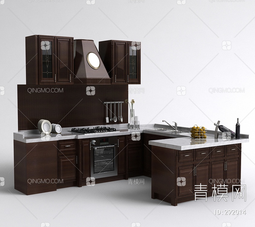 厨房橱柜3D模型下载【ID:292014】