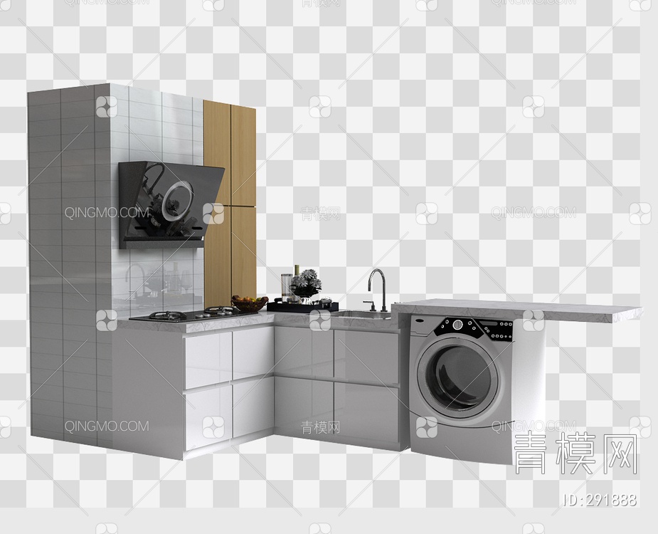 厨房橱柜3D模型下载【ID:291888】