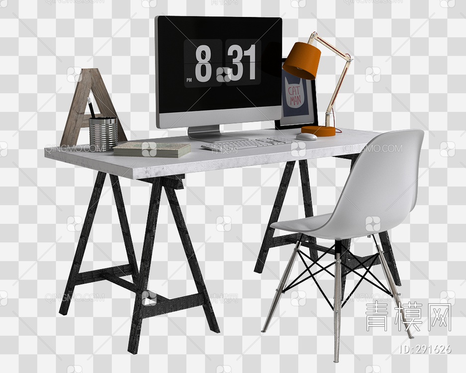 桌椅组合3D模型下载【ID:291626】