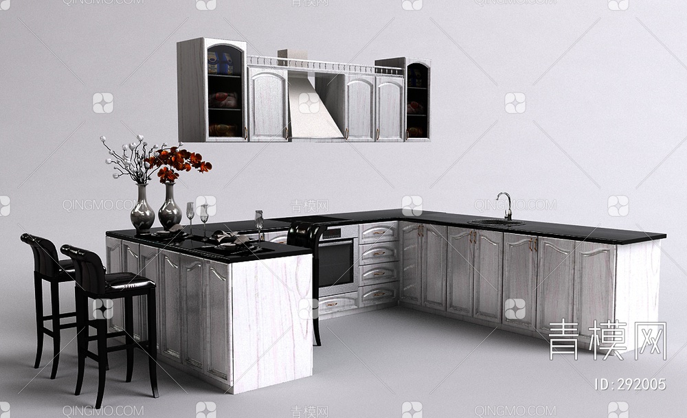 厨房橱柜3D模型下载【ID:292005】