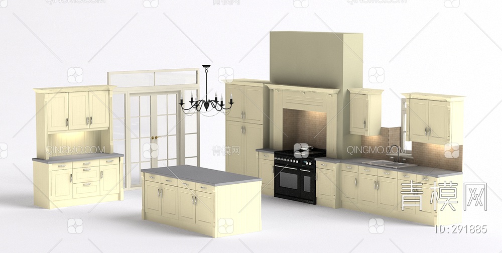 厨房橱柜3D模型下载【ID:291885】