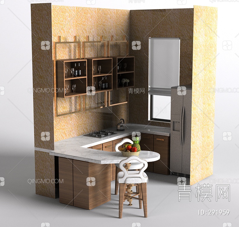 厨房橱柜3D模型下载【ID:291959】