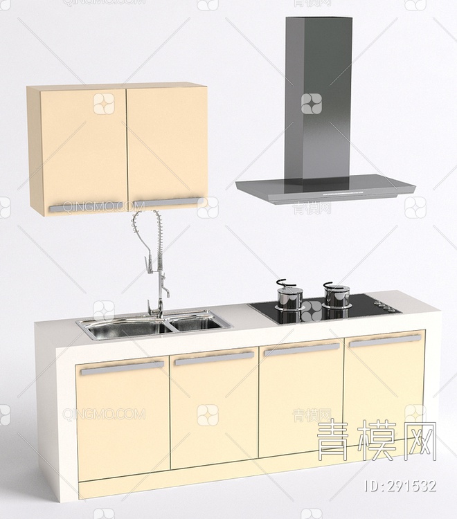 厨房橱柜3D模型下载【ID:291532】