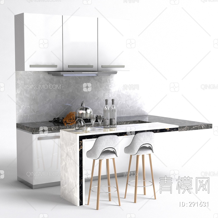 厨房橱柜3D模型下载【ID:291631】