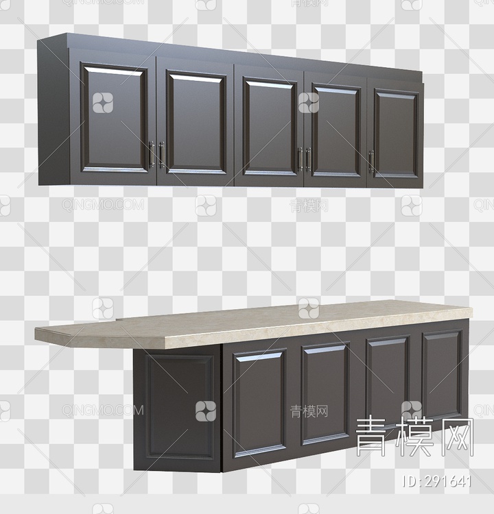 厨房橱柜3D模型下载【ID:291641】