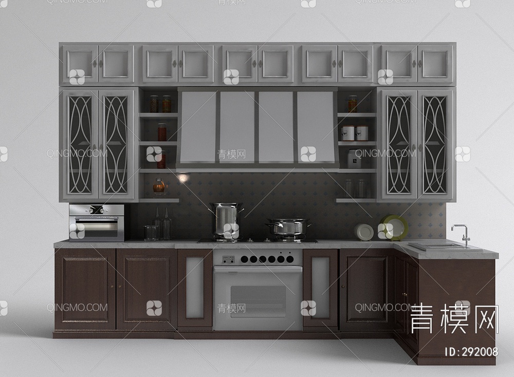 厨房橱柜3D模型下载【ID:292008】