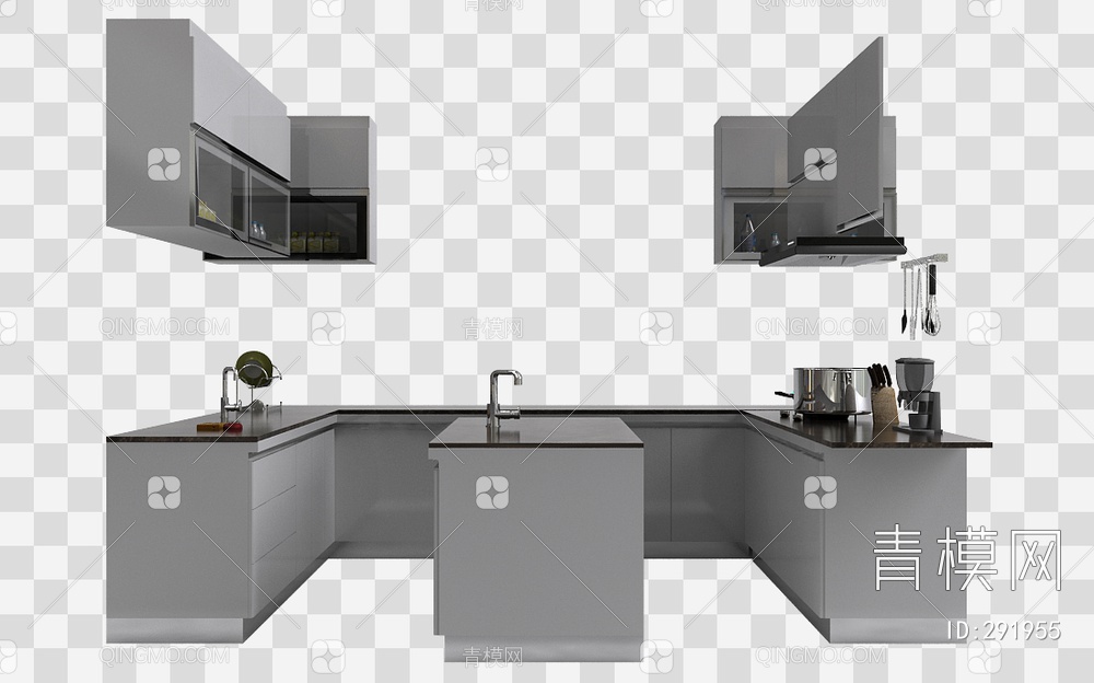 厨房橱柜3D模型下载【ID:291955】