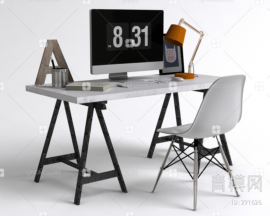 桌椅组合3D模型下载【ID:291626】