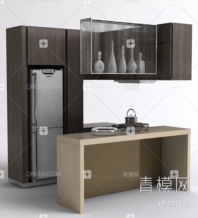 厨房橱柜3D模型下载【ID:291630】