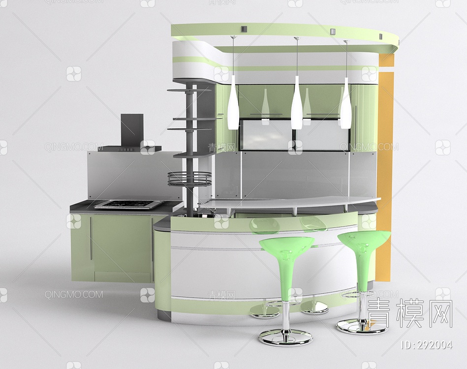 厨房橱柜3D模型下载【ID:292004】