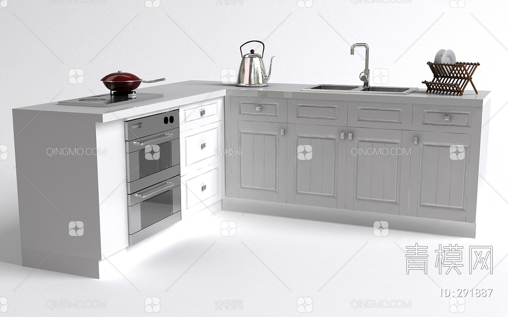 厨房橱柜3D模型下载【ID:291887】
