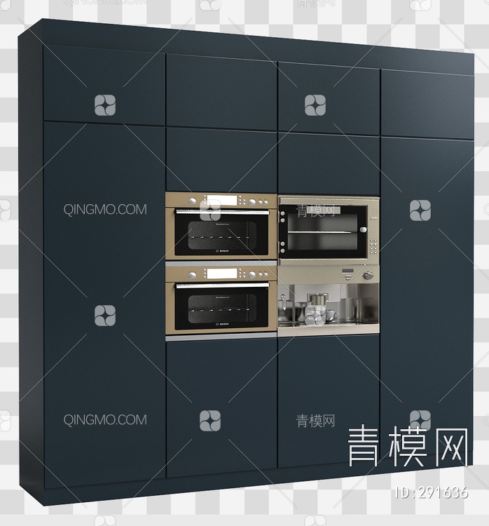 厨房橱柜3D模型下载【ID:291636】