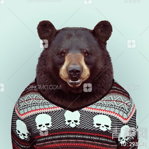 棕熊头像贴图下载【ID:293541】