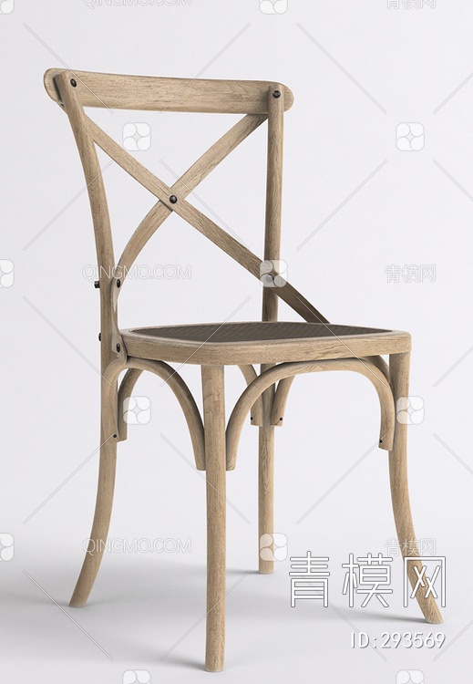 实木椅3D模型下载【ID:293569】