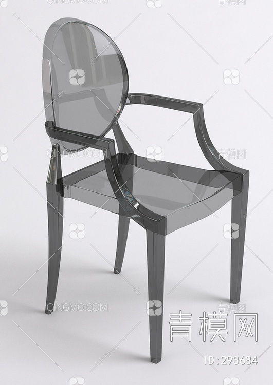 17年款透明塑料椅子3D模型下载【ID:293684】