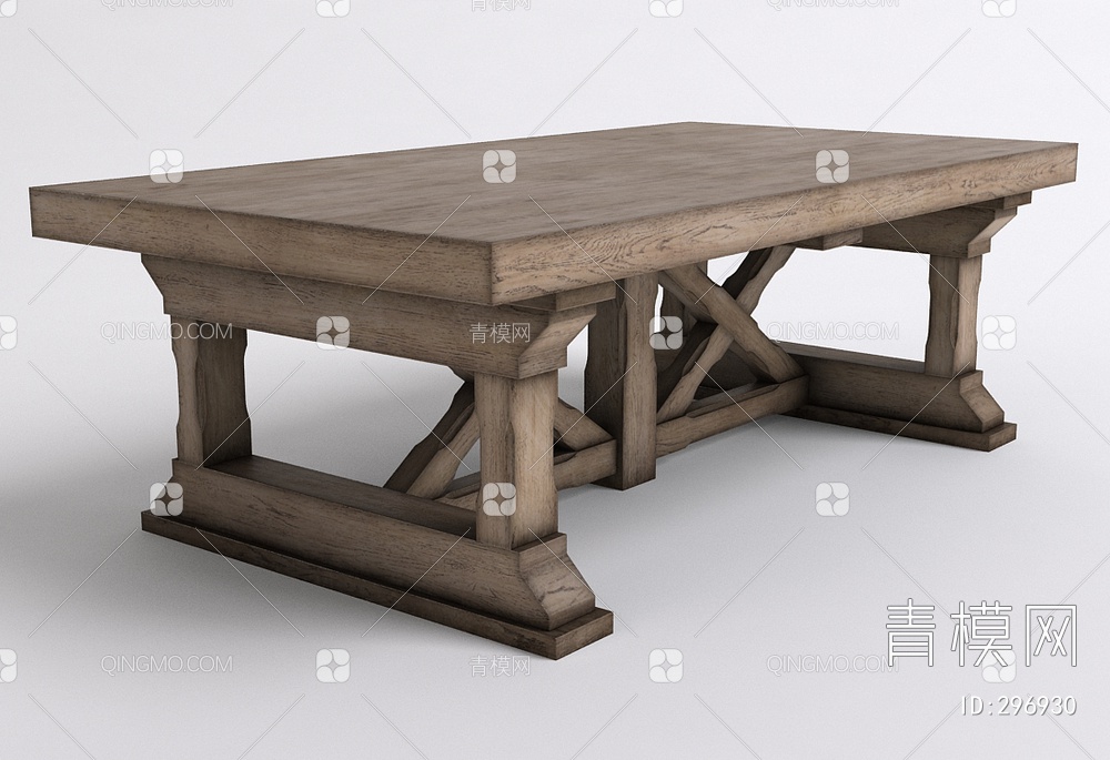 欧美餐桌3D模型下载【ID:296930】