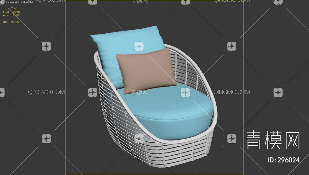 沙发椅3D模型下载【ID:296024】
