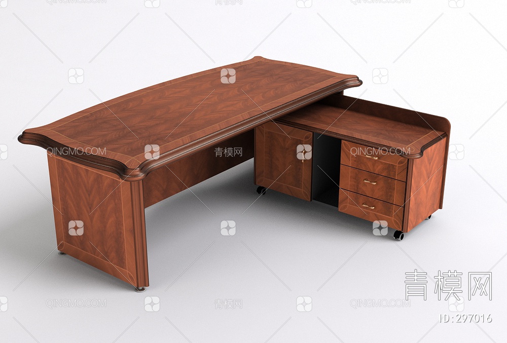 17年款红木办公桌3D模型下载【ID:297016】