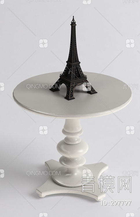 边几带巴黎铁塔饰品摆件3D模型下载【ID:297797】