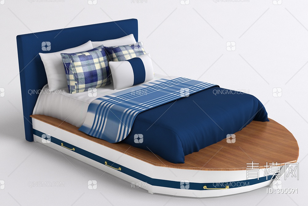 卧室床3D模型下载【ID:305591】