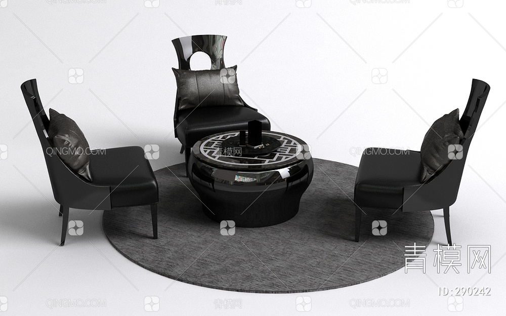 沙发组合3D模型下载【ID:290242】