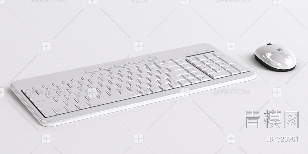 鼠标键盘3D模型下载【ID:323901】