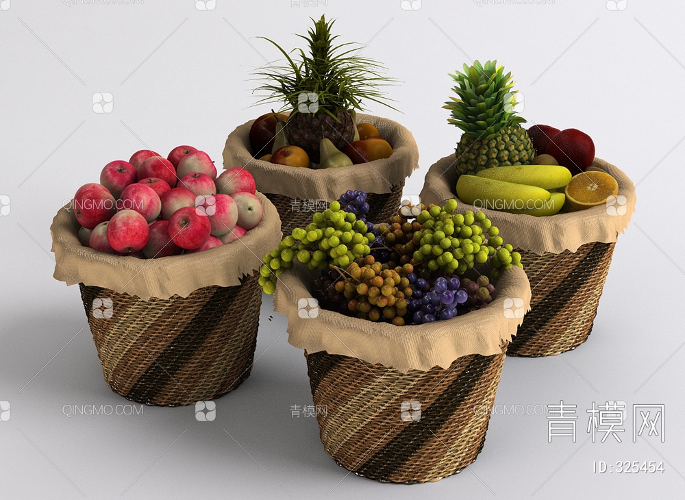 水果篮3D模型下载【ID:325454】