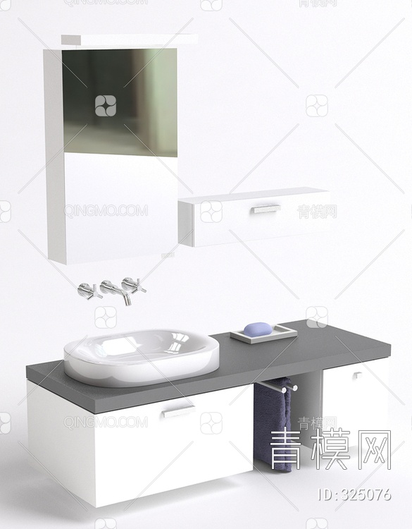 洗手盆3D模型下载【ID:325076】