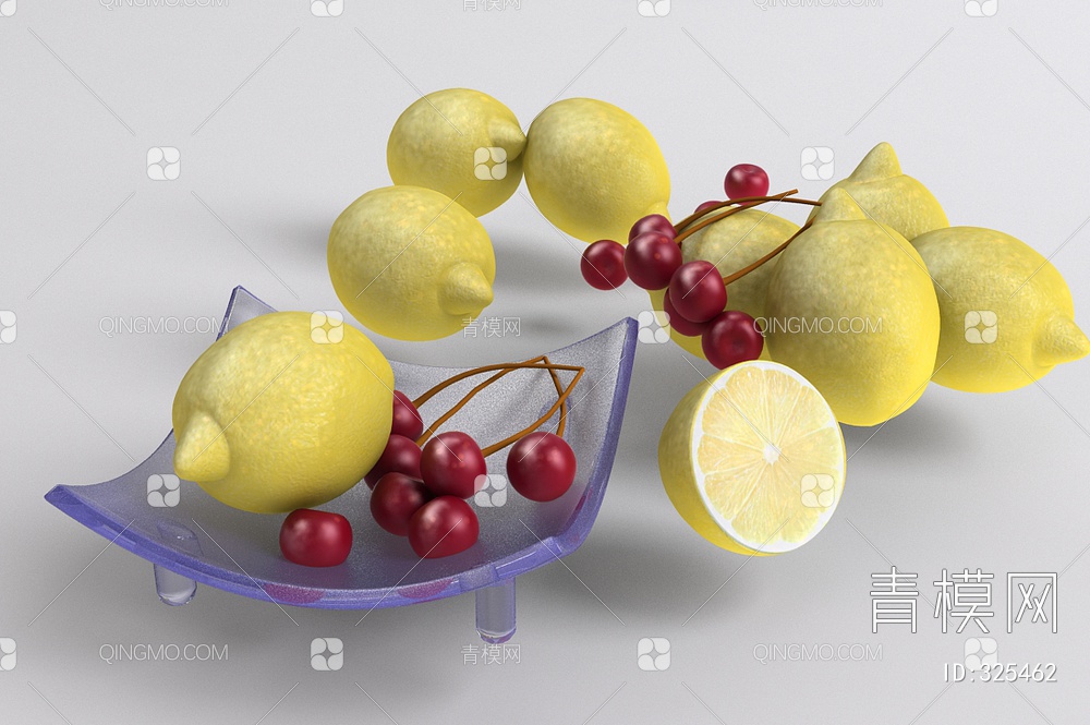 柠檬和樱桃3D模型下载【ID:325462】