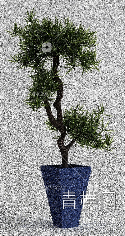 2017年款植物盆栽3D模型下载【ID:326598】