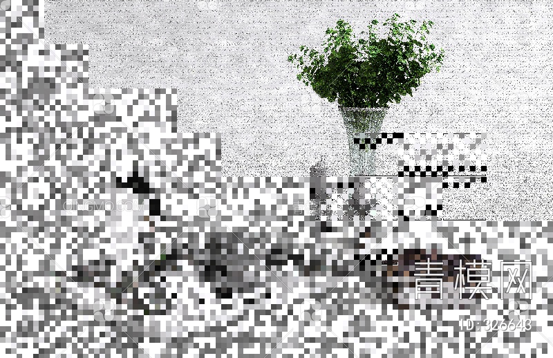 2017年款植物盆栽3D模型下载【ID:326643】