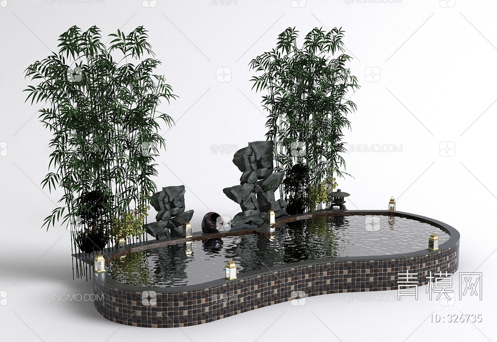 植物盆栽3D模型下载【ID:326735】