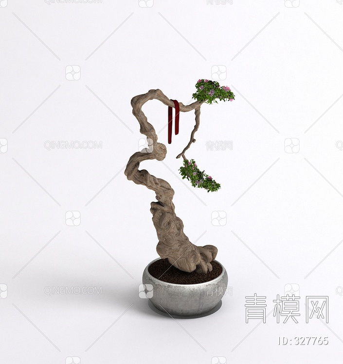 花盆盆景3D模型下载【ID:327765】