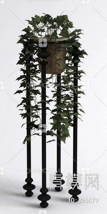 植物盆栽3D模型下载【ID:326879】