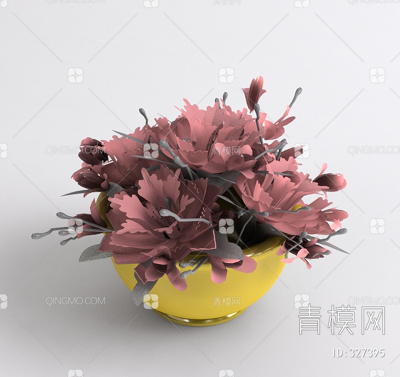 花盆3D模型下载【ID:327395】