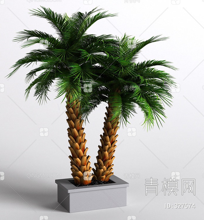 花盆盆景3D模型下载【ID:327574】