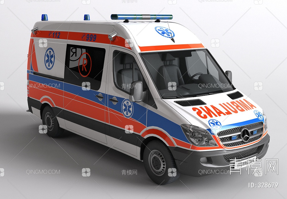 大型车医疗车3D模型下载【ID:328679】