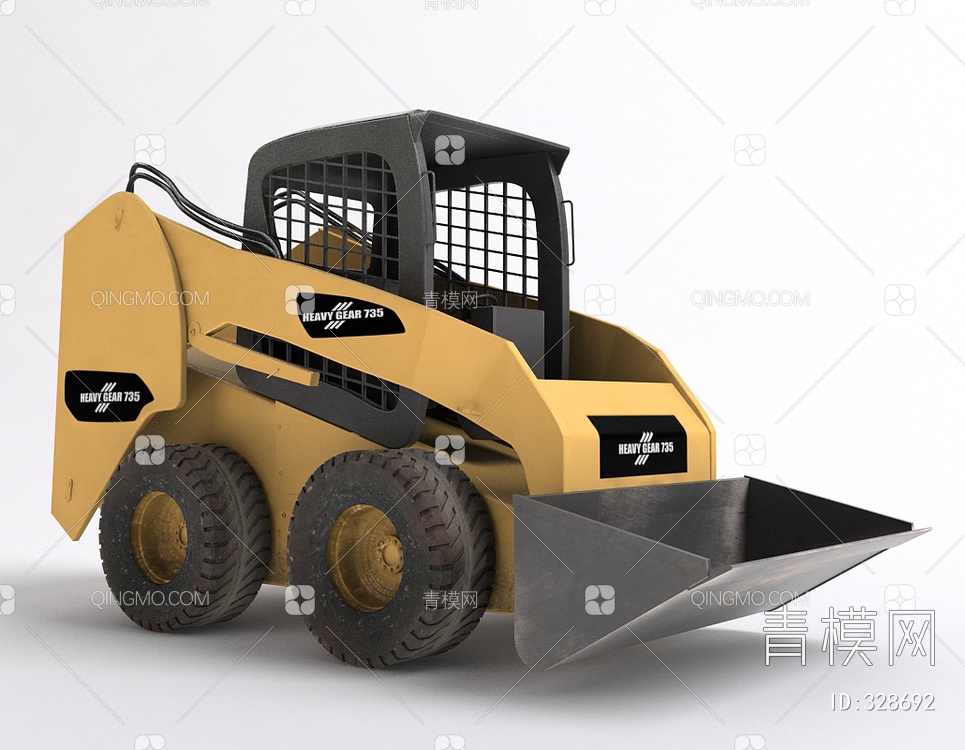 机械车推土机挖掘机3D模型下载【ID:328692】