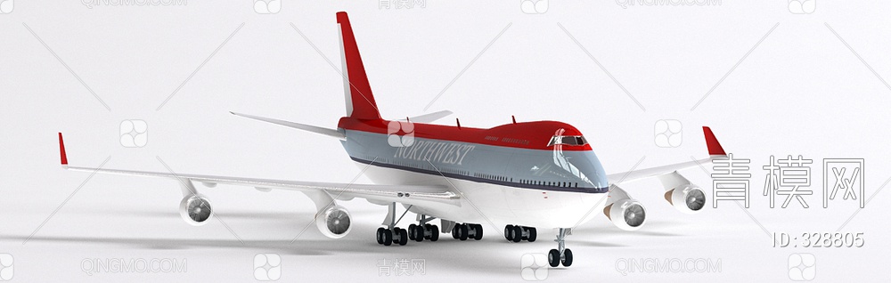 客机3D模型下载【ID:328805】