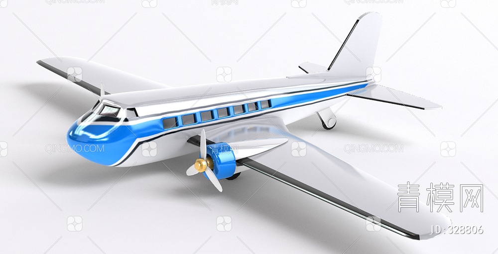 飞机3D模型下载【ID:328806】