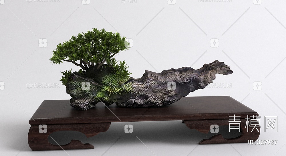 花盆盆景3D模型下载【ID:327937】