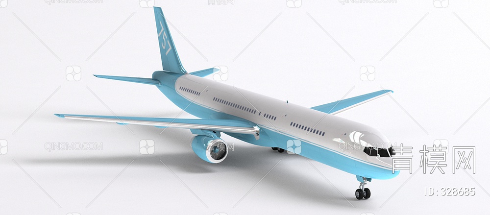 客机3D模型下载【ID:328685】