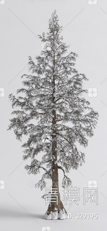 树雪景树3D模型下载【ID:329195】