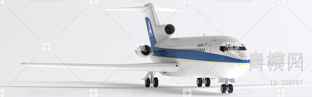客机3D模型下载【ID:328961】