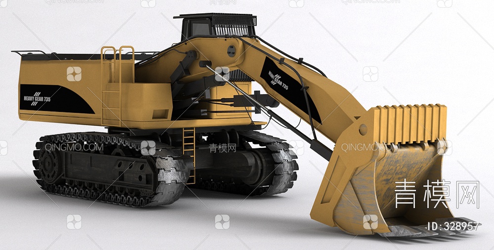 机械车推土机挖掘机3D模型下载【ID:328957】