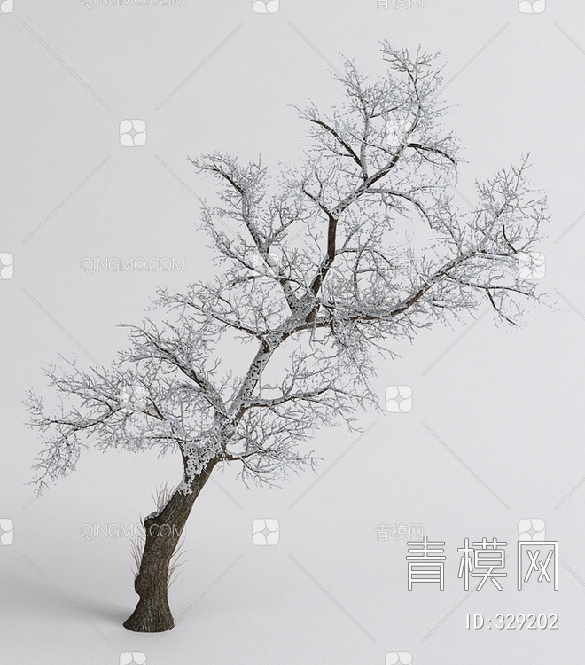 树雪景树3D模型下载【ID:329202】