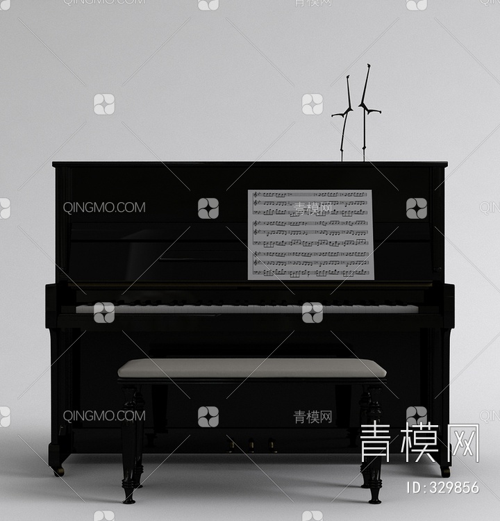 钢琴3D模型下载【ID:329856】