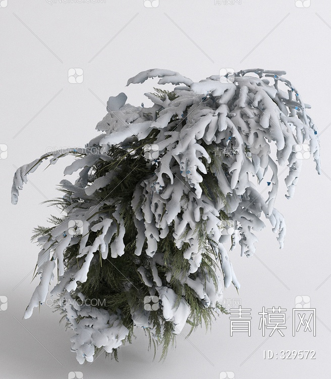 树雪景树叶3D模型下载【ID:329572】