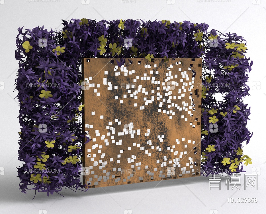 植物墙3D模型下载【ID:329358】